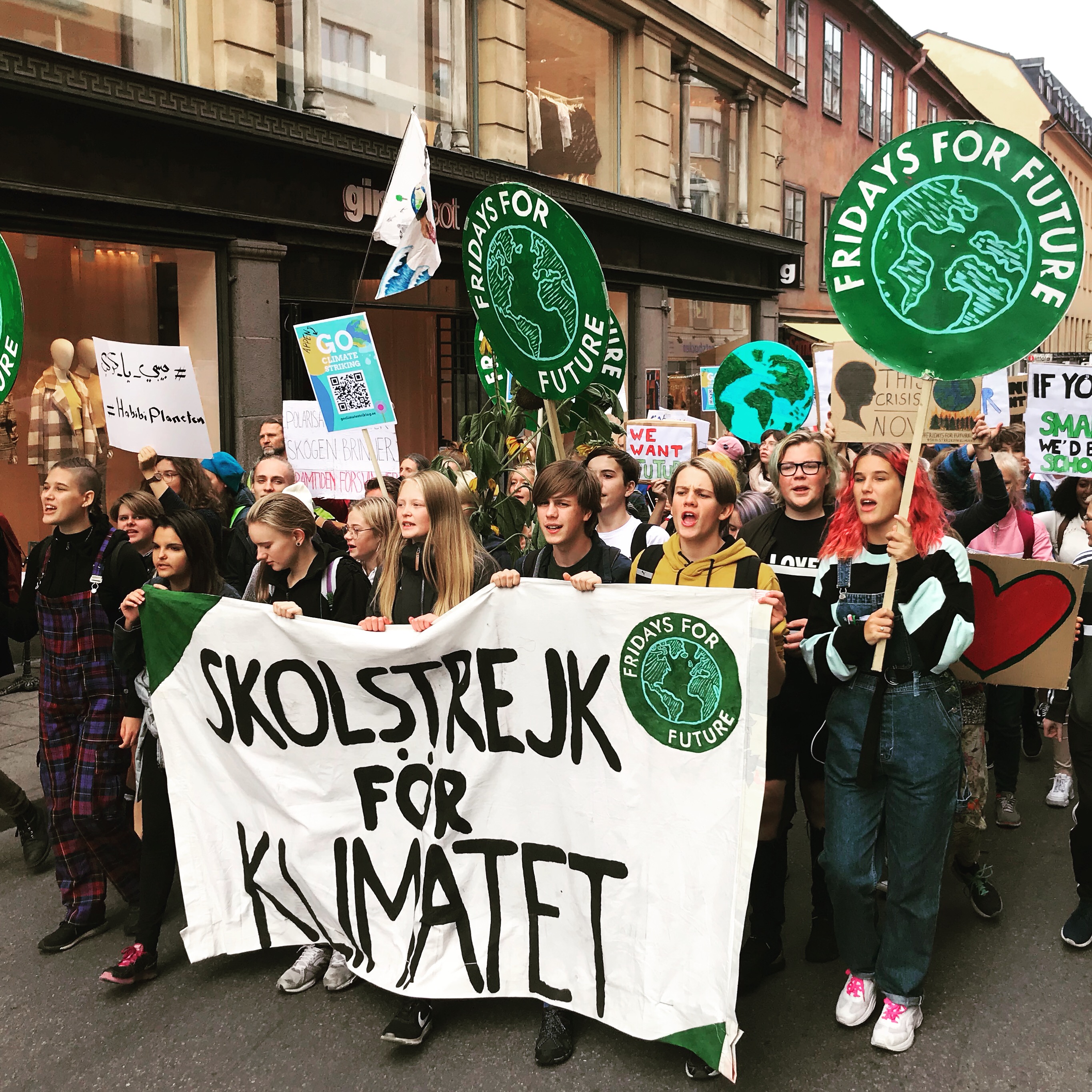 Klimatstrejk. Foto: Torbjörn Granrot